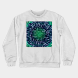 Blue and green circle tie dye Crewneck Sweatshirt